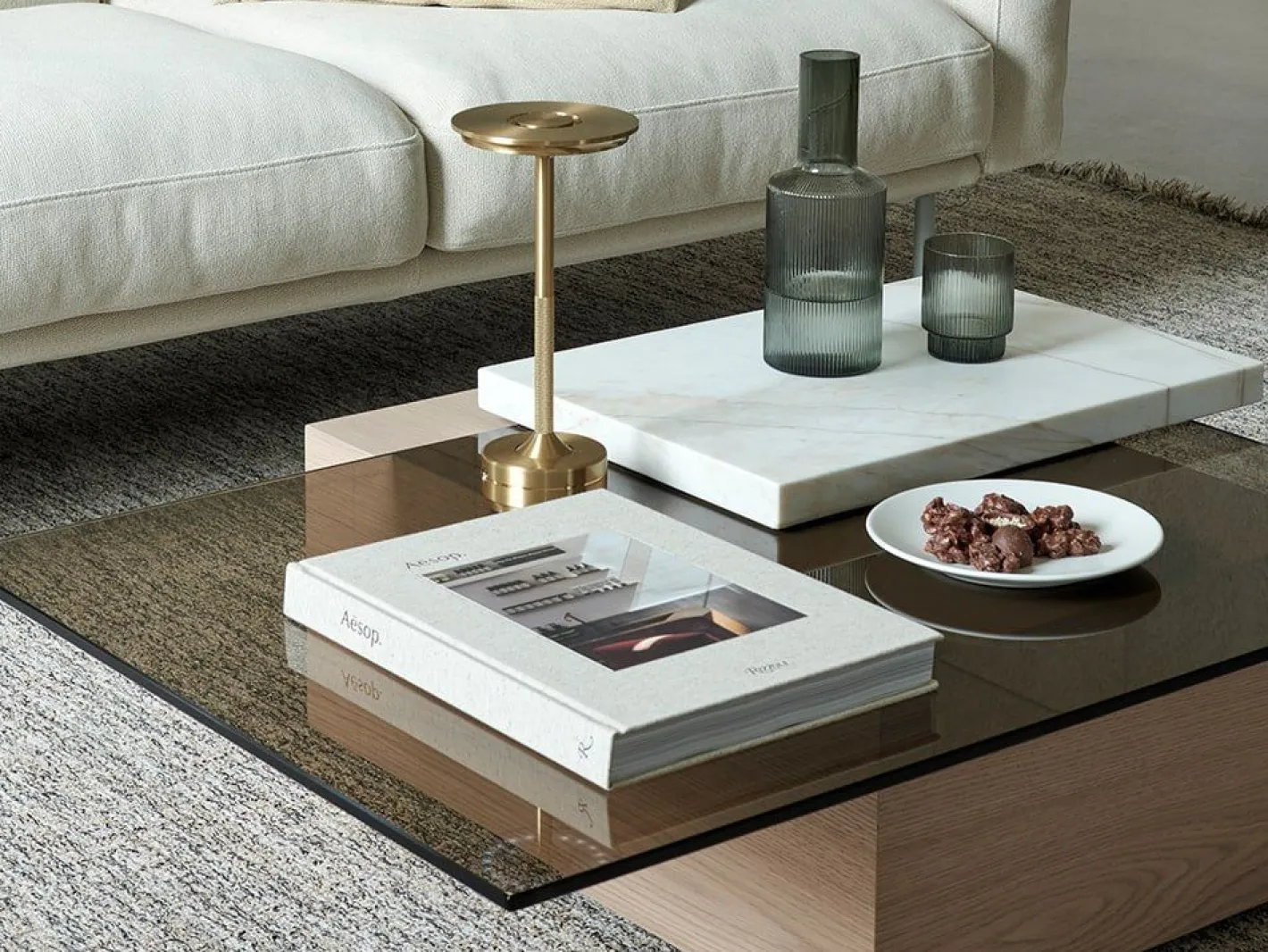 Gelderland 10050 Palea Salontafel Naturel, Brons, Wit