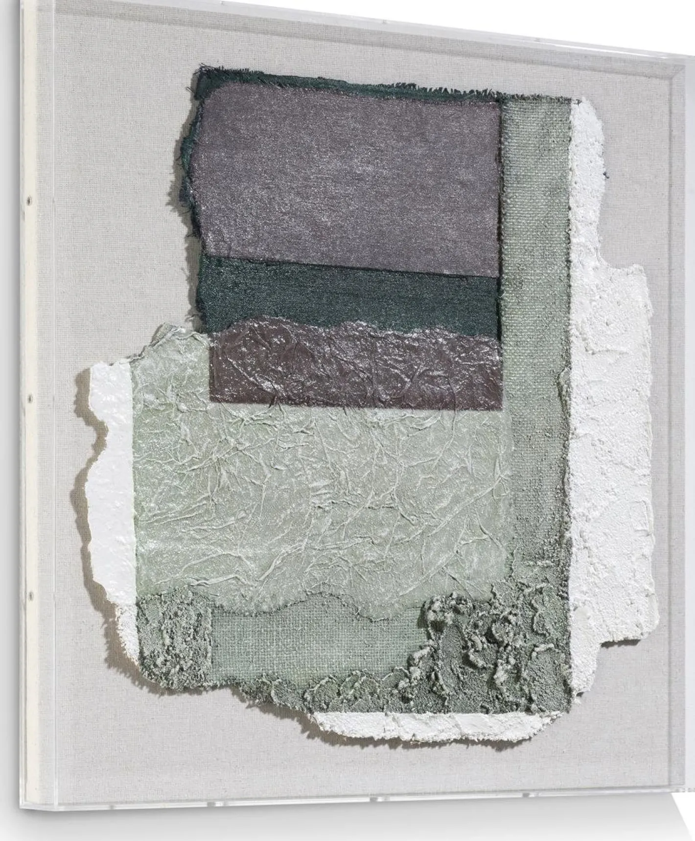 New COCO maison Abstract Parchment B Wanddecoratie Olijf