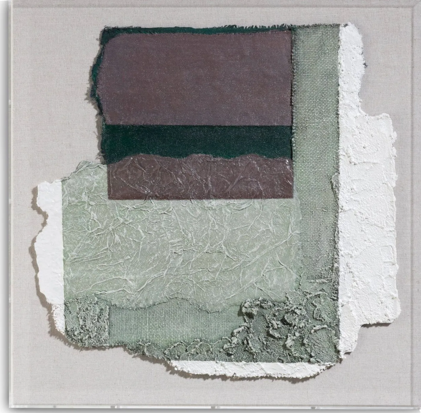 New COCO maison Abstract Parchment B Wanddecoratie Olijf
