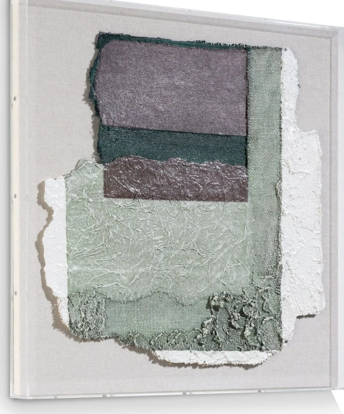New COCO maison Abstract Parchment B Wanddecoratie Olijf