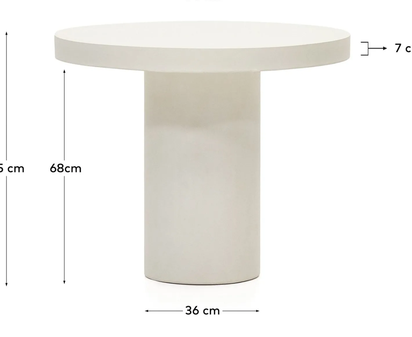 Kave Home Aiguablava S Tuintafel Wit