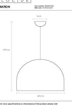 Lucide Akron Hanglamp Goud Messing
