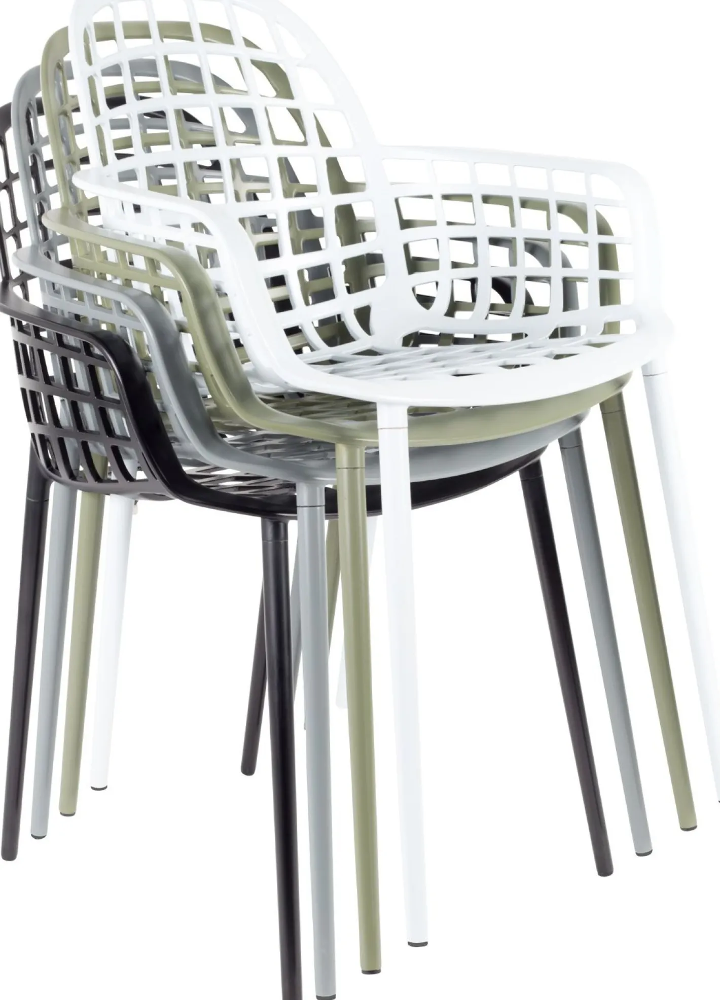 Online Zuiver Albert Kuip Garden (set van 2) Eetkamerstoel Light Grey