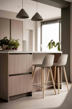 Zuiver Albert Kuip (set van 2) Counter stoel taupe