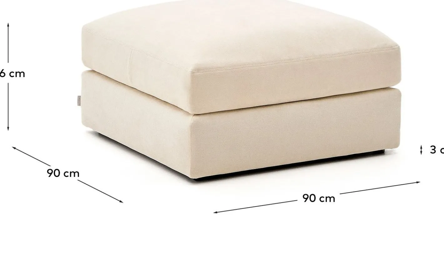 Online Kave Home Alea Hocker Ecru