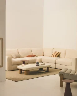 New Kave Home Alea Hoekbank Ecru