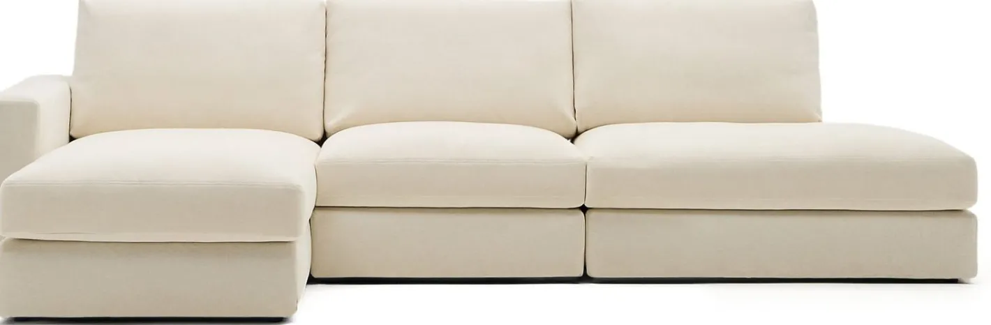 Sale Kave Home Alea 5-Zits Hoekbank Ecru