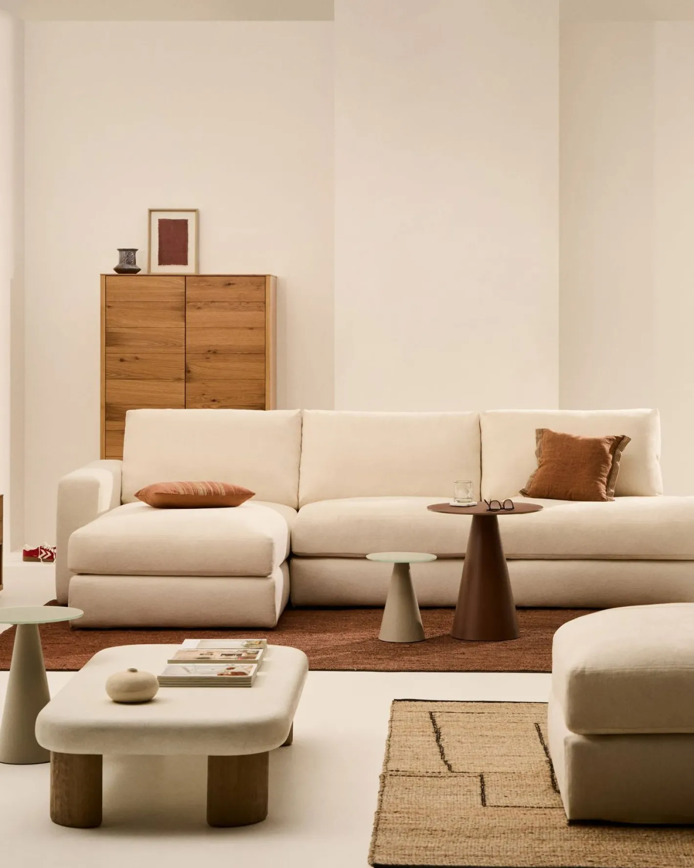 Sale Kave Home Alea 5-Zits Hoekbank Ecru