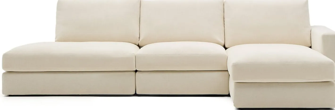 New Kave Home Alea 5-Zits Hoekbank Ecru