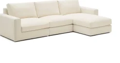 New Kave Home Alea 4-Zits Hoekbank Ecru