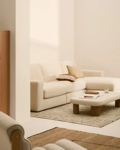 New Kave Home Alea 4-Zits Hoekbank Ecru