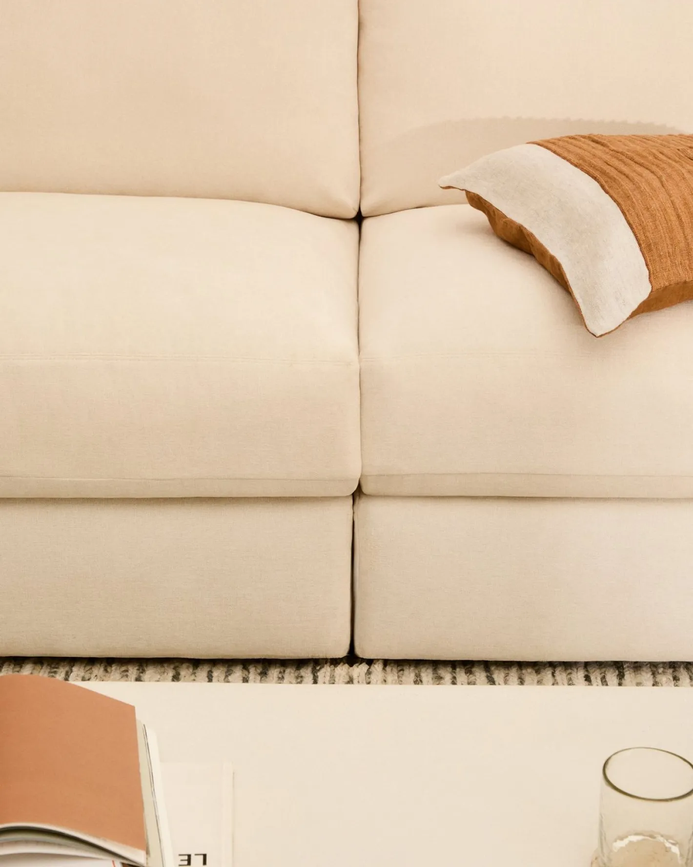 New Kave Home Alea 4-Zits Hoekbank Ecru
