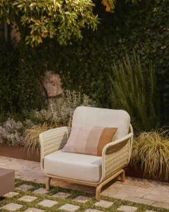 Outlet Kave Home Alipa Outdoor Fauteuil Ecru