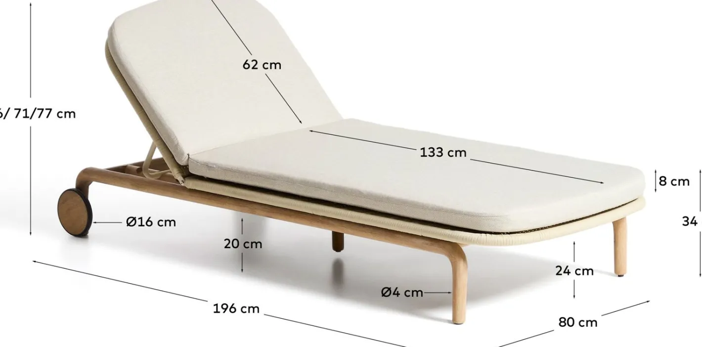 Sale Kave Home Alipa Outdoor Ligstoel Ecru