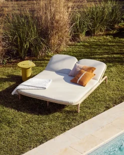 Sale Kave Home Alipa 2-persoons Ligstoel Ecru