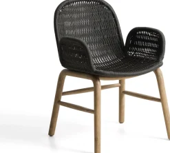 Online Kave Home Alipa Tuin Armstoel Antraciet