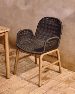 Online Kave Home Alipa Tuin Armstoel Antraciet