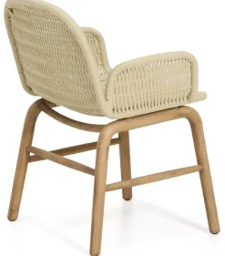 Outlet Kave Home Alipa Tuin Armstoel Ecru