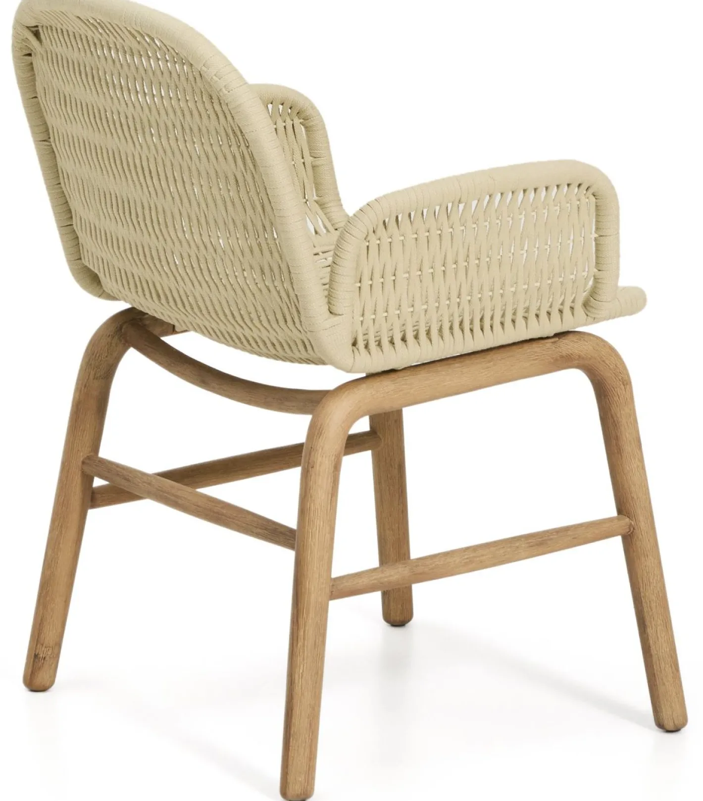Outlet Kave Home Alipa Tuin Armstoel Ecru