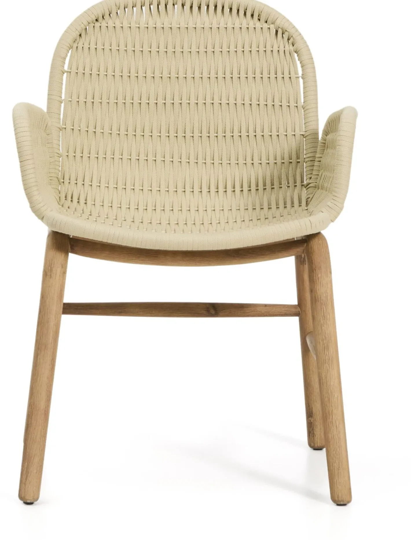 Outlet Kave Home Alipa Tuin Armstoel Ecru