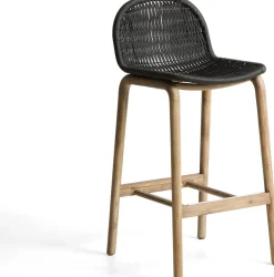 Outlet Kave Home Alipa Tuin Barkruk Antraciet