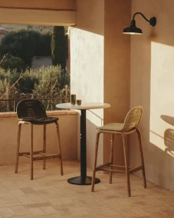 Outlet Kave Home Alipa Tuin Barkruk Antraciet