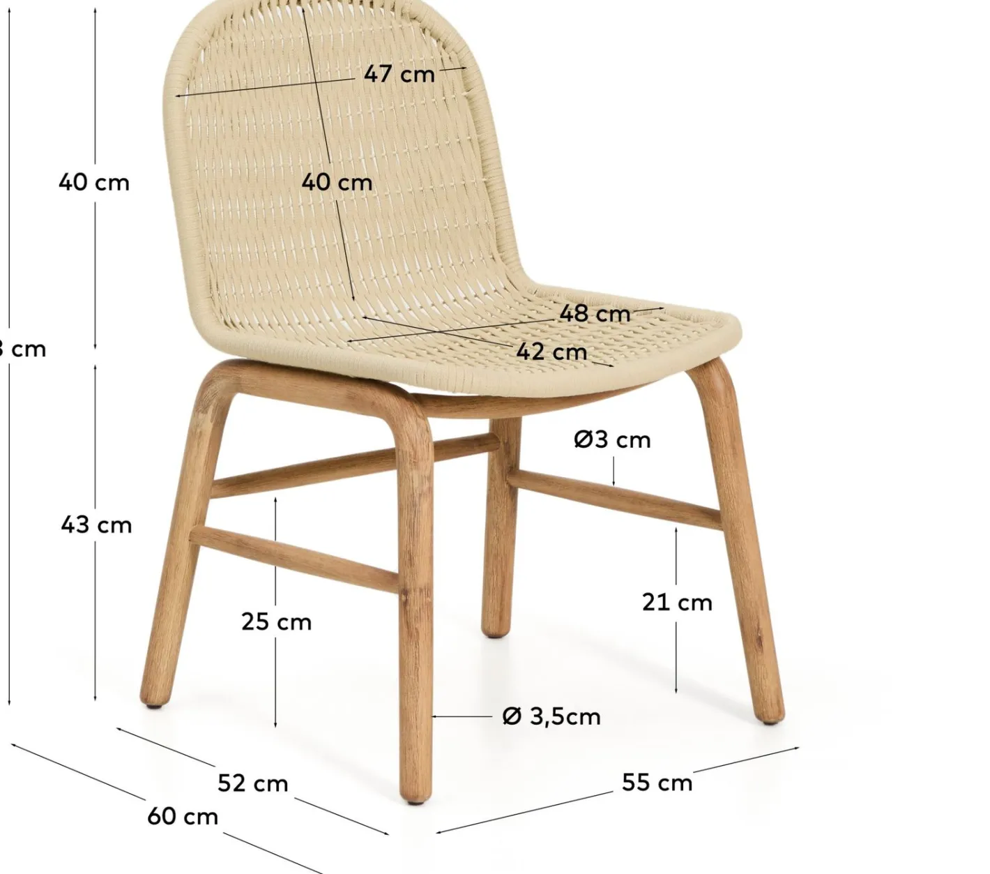 Clearance Kave Home Alipa Tuinstoel Ecru