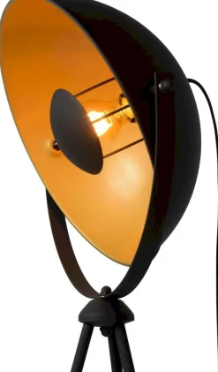 Discount Lucide Alvaro Vloerlamp Zwart, Goud