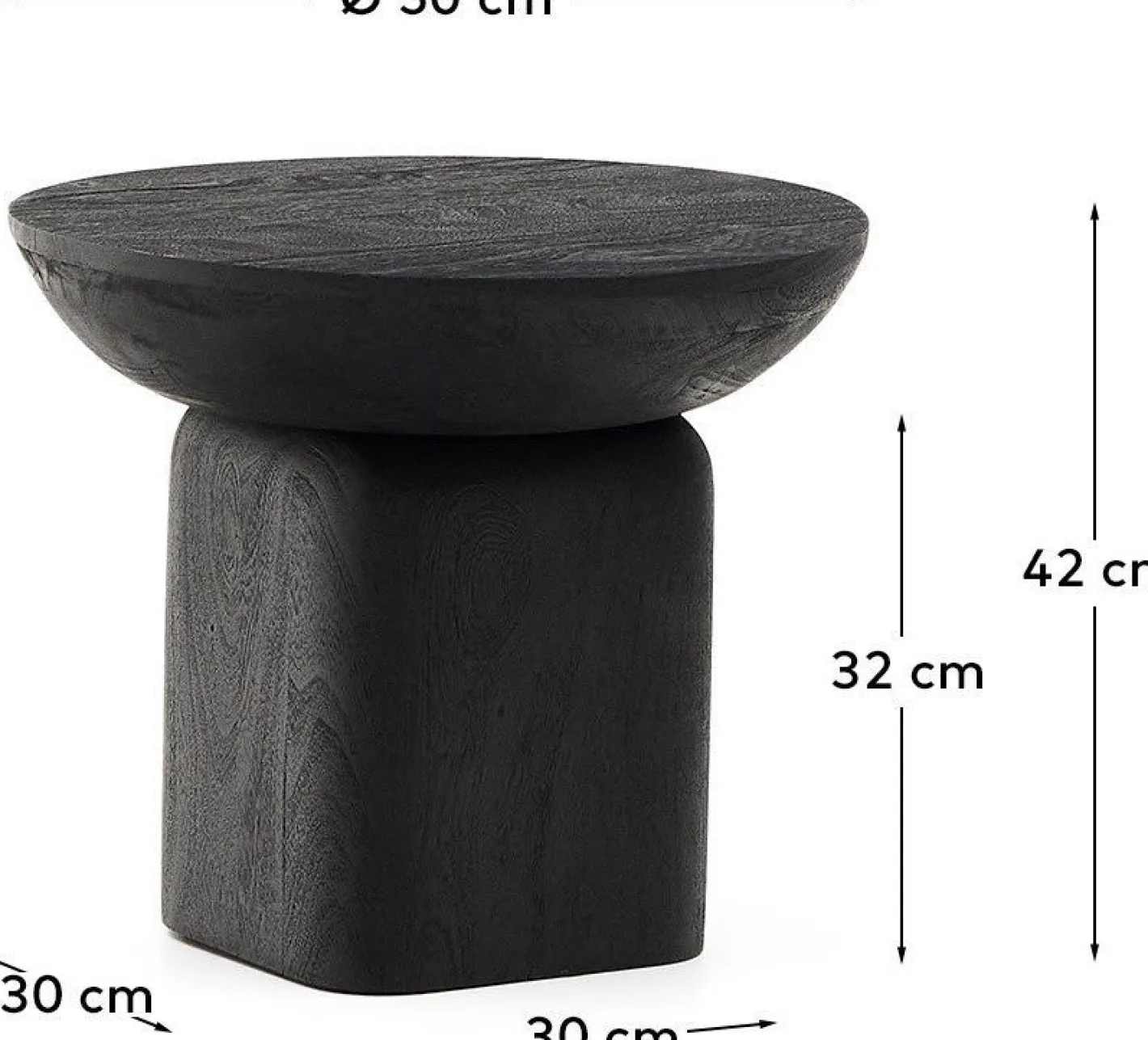New Kave Home Ambra Bijzettafel Zwart