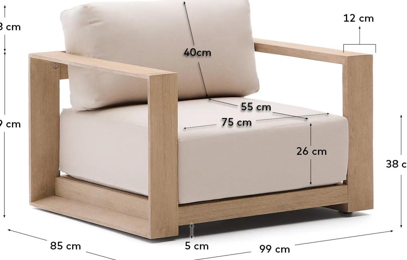 Online Kave Home Ambra Fauteuil Beige