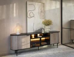 Outlet XOOON Aramon Dressoir Zwart, Naturel