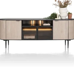Outlet XOOON Aramon Dressoir Zwart, Naturel