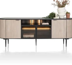 Outlet XOOON Aramon Dressoir Zwart, Naturel