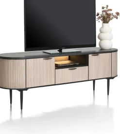 Clearance XOOON Aramon Tv-meubel Zwart, Naturel