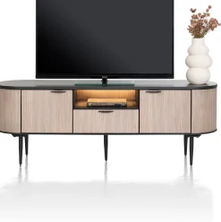 Clearance XOOON Aramon Tv-meubel Zwart, Naturel