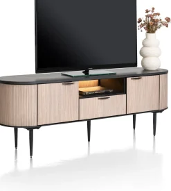Clearance XOOON Aramon Tv-meubel Zwart, Naturel