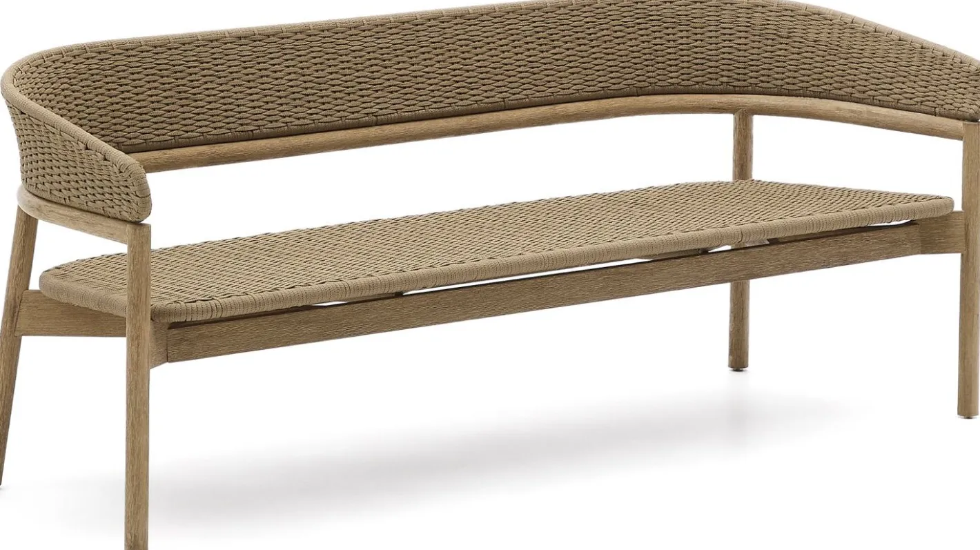 Outlet Kave Home Arinella Tuinbank Beige, Naturel