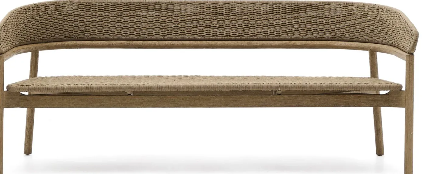 Outlet Kave Home Arinella Tuinbank Beige, Naturel