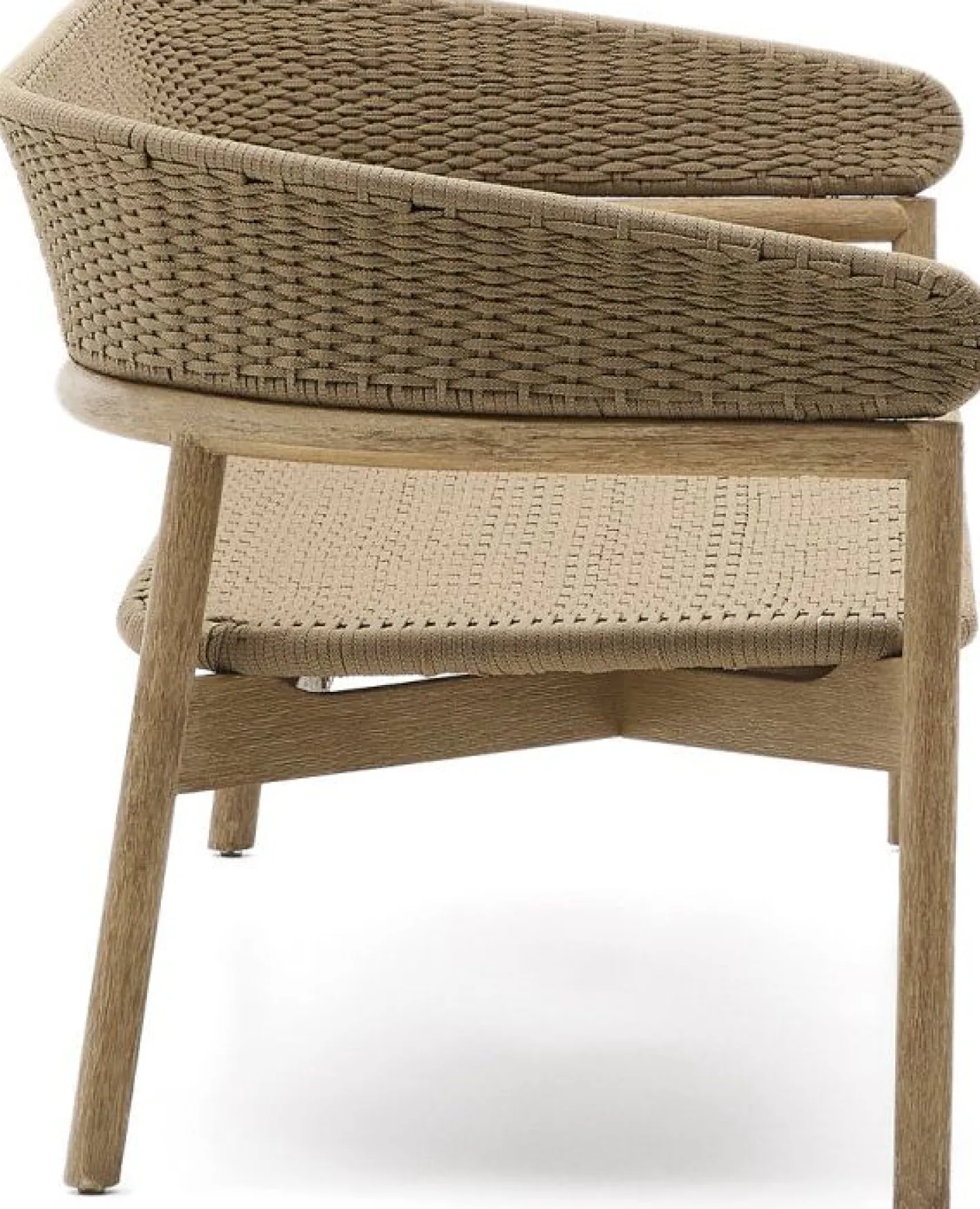 Outlet Kave Home Arinella Tuinbank Beige, Naturel
