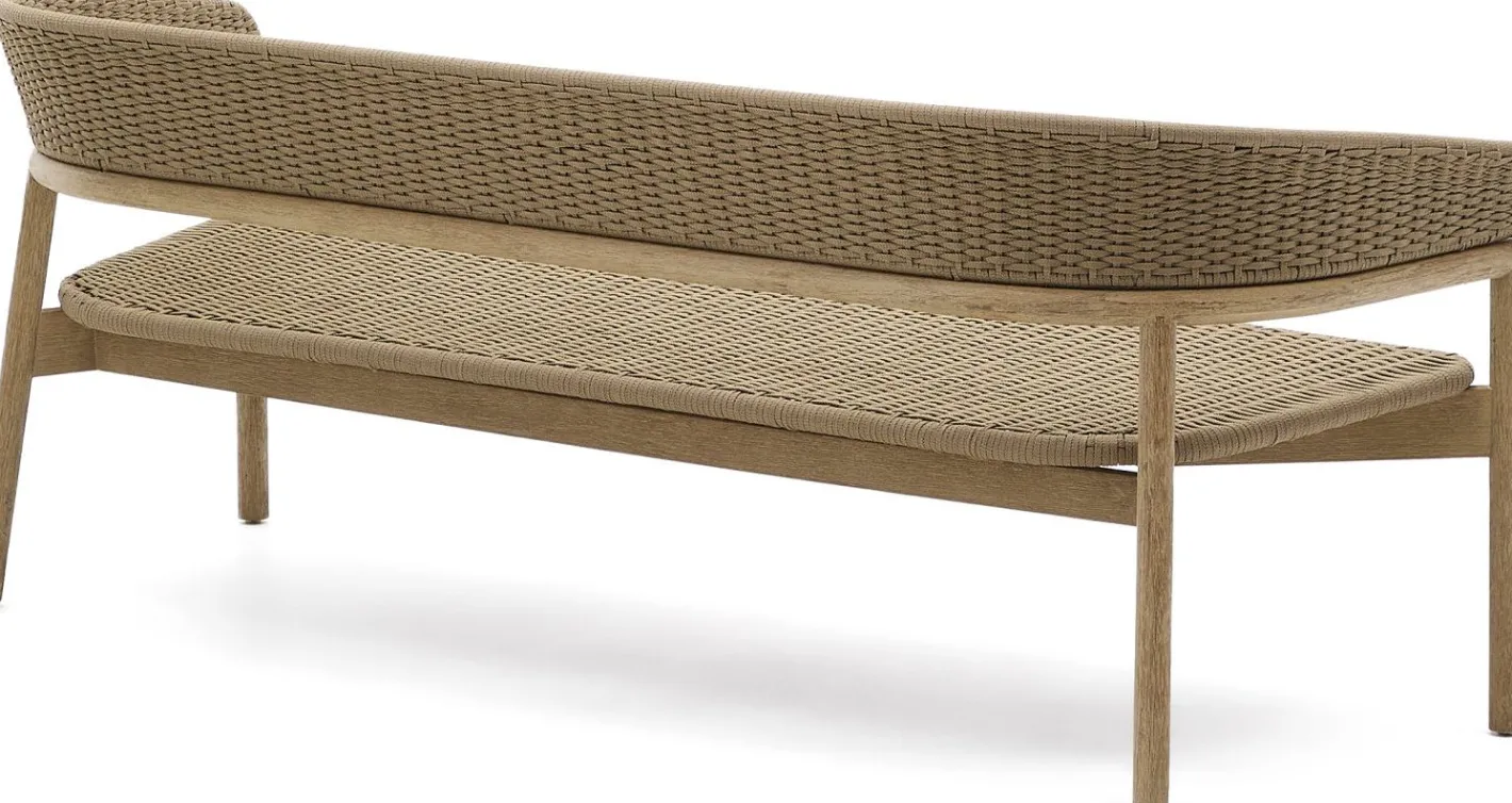 Outlet Kave Home Arinella Tuinbank Beige, Naturel