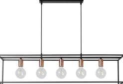 Hot Lucide Arthur Hanglamp Zwart, Koper
