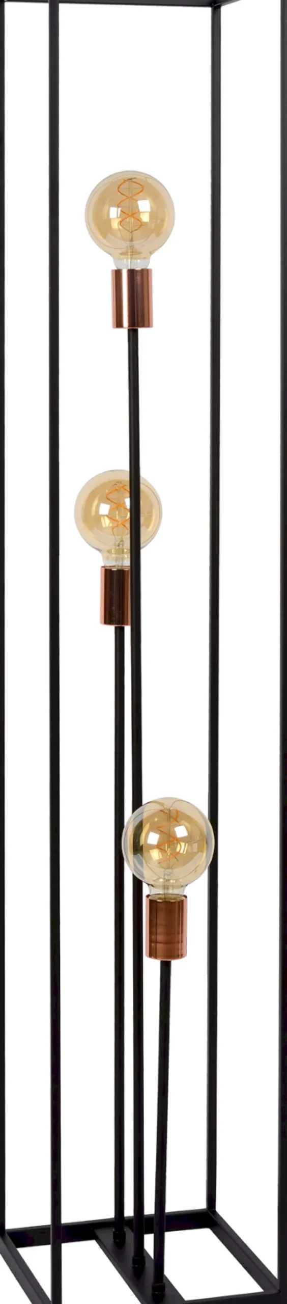 Clearance Lucide Arthur Vloerlamp Zwart, Koper