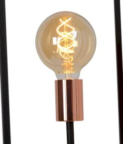 Clearance Lucide Arthur Vloerlamp Zwart, Koper