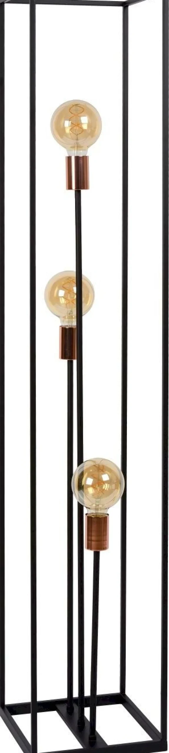 Clearance Lucide Arthur Vloerlamp Zwart, Koper