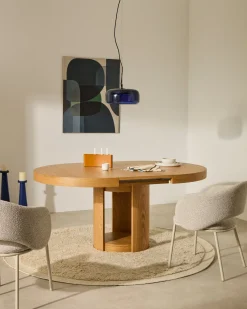Outlet Kave Home Artis Uitschuifbare Eettafel Naturel