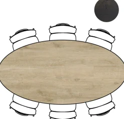 Discount XOOON Arvada Ellips Eettafel Natural