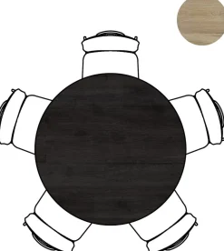 Outlet XOOON Arvada Rond Eettafel Onyx