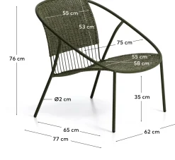 Clearance Kave Home Atrani Outdoor Fauteuil Groen