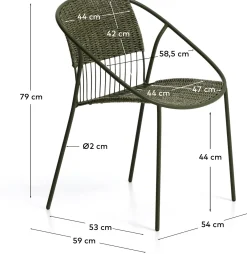 Discount Kave Home Atrani Tuinstoel Groen