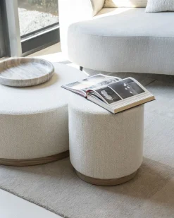 Online Eleonora Avah Poef Beige